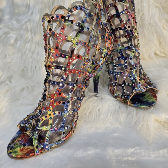 Zigi Soho Multicolor Rhinestone Heels - Picture 4 of 9